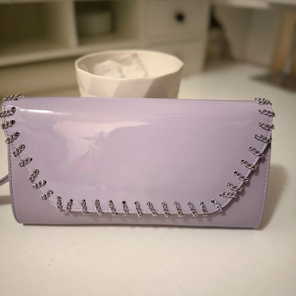 White House Black Market Purple Clutch. new - Picture 11 of 13